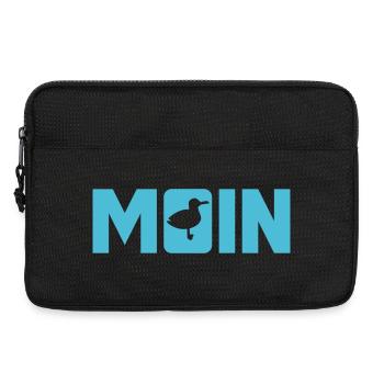 Moin Möwe coole Sprüche Küste Nordsee Meer Fan - Laptoptasche 13" - Schwarz - Vorne