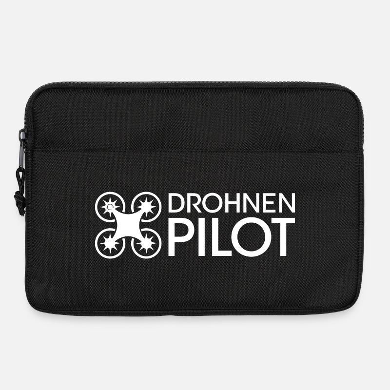 Drohnenpilot fliegen Logo Team Rotor Symbol icon - Laptoptasche 13" - Schwarz