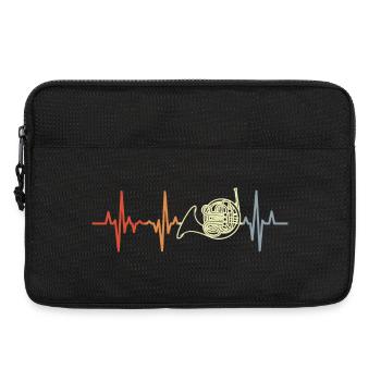 Cor d’harmonie Heart Line Retro - Sacoche pour ordinateur portable 13 pouces - noir - Devant