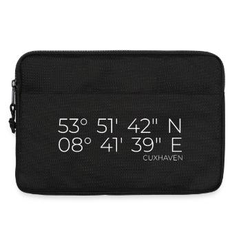 Koordinaten Cuxhaven - Laptoptasche 13" - Schwarz - Vorne