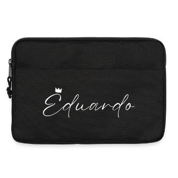 Eduardo Name König T-Shirt Geschenk Männer - Laptoptasche 13" - Schwarz - Vorne
