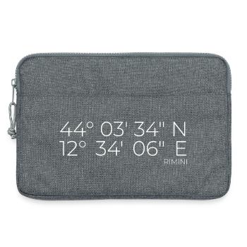 coordonnées Rimini, Italie - Sacoche pour ordinateur portable 13 pouces - gris chiné - Devant