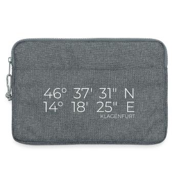 Coordonnées Klagenfurt, Autriche - Sacoche pour ordinateur portable 13 pouces - gris chiné - Devant