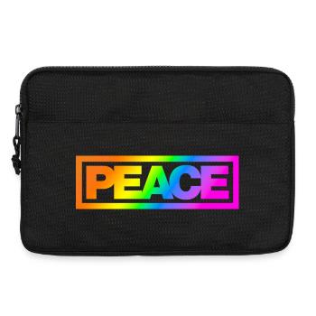 Typo PEACE Rainbowcolours - Laptoptasche 13" - Schwarz - Vorne