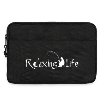 Entspannendes Leben Fischer Silhouette - Laptoptasche 13" - Schwarz - Vorne