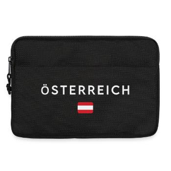 Drapeau de l’Autriche, fierté autrichienne - Sacoche pour ordinateur portable 13 pouces - noir - Devant