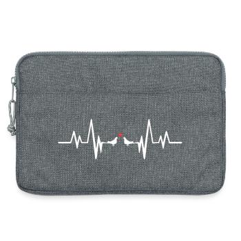 heartbeat pigeons - Laptoptasche 13" - Grau meliert - Vorne