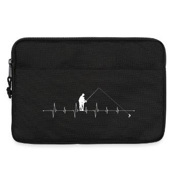 Pêche au battement de cœur accroché - Sacoche pour ordinateur portable 13 pouces - noir - Devant