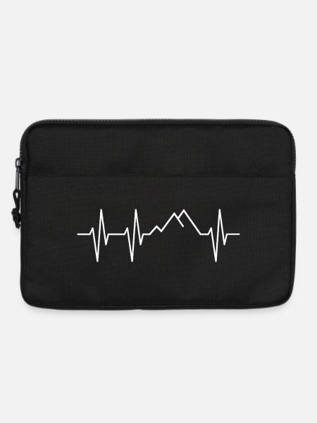 Berge mit Herzschlag - Wandern und Outdoorpuls - Laptoptasche 13" - Schwarz