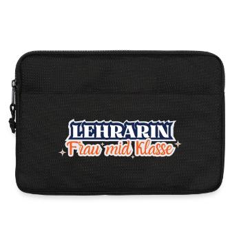 Lehrarin - Frau mid Klasse, Lehrerin - Laptoptasche 13" - Schwarz - Vorne