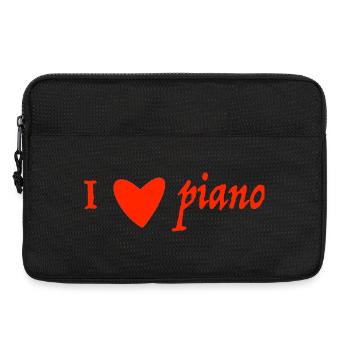 I love piano - Laptop bag 13" - black - Front