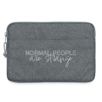 Les gens normaux sont étranges - Sacoche pour ordinateur portable 13 pouces - gris chiné - Devant