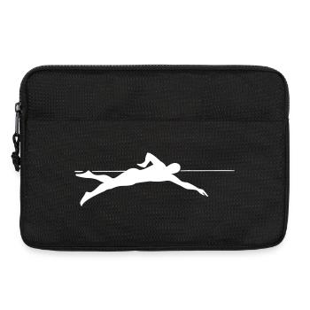 Dynamischer Sprinter Liniengrafik - Laptoptasche 13" - Schwarz - Vorne