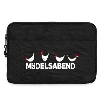 Lustige Hühner Illustration Mädelsabend - Laptoptasche 13" - Schwarz - Vorne