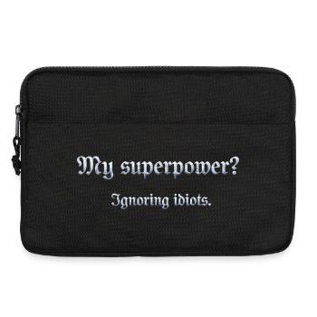 Humorvoller Superpower-Satz mit Witz - Laptoptasche 13" - Schwarz - Vorne
