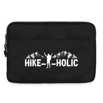 Hikeaholic Drôle Montagne Randonnée Humour En Plein Air - Sacoche pour ordinateur portable 13 pouces - noir - Devant
