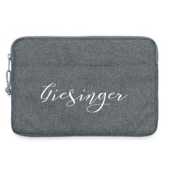 Giesinger Schriftzug Noir - Laptoptasche 13" - Grau meliert - Vorne