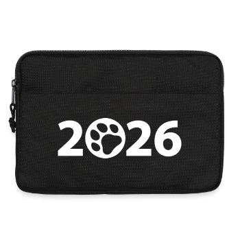 Hund 2026, Haustier 2026, Pfote 2026 - Laptoptasche 13" - Schwarz - Vorne