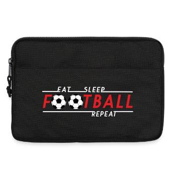Eat Sleep Football Repeat - Sacoche pour ordinateur portable 13 pouces - noir - Devant