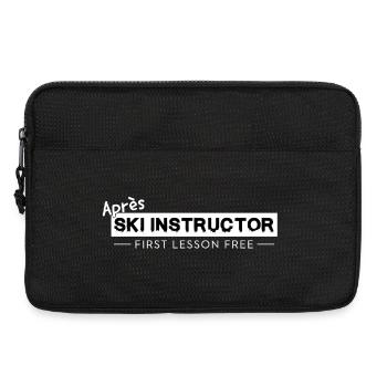 Moniteur d’après-ski – Première heure de cours de ski gratuits - Sacoche pour ordinateur portable 13 pouces - noir - Devant