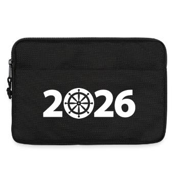 Seefahrt 2026, Bootfahren 2026, Kapitän 2026 - Laptoptasche 13" - Schwarz - Vorne