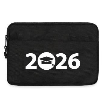 Graduation 2026, Abi 2026, Schulabschluss 2026 - Laptoptasche 13" - Schwarz - Vorne