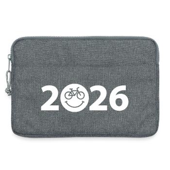 Radtour 2026, Mountainbike 2026, Fahrrad 2026 - Laptoptasche 13" - Grau meliert - Vorne