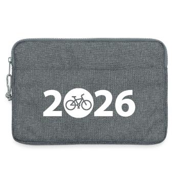 Radtour 2026, Mountainbike 2026, Fahrrad 2026 - Laptoptasche 13" - Grau meliert - Vorne