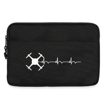 Drohne Drohnenpilot EKG Herzschlag - Laptoptasche 13" - Schwarz - Vorne
