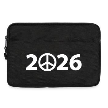 Peace Sign 2026, Freedom 2026, Stop Krieg 2026 - Laptoptasche 13" - Schwarz - Vorne