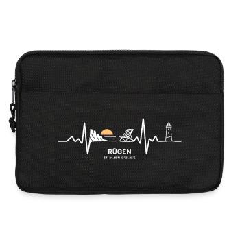 Rügen Herzschlag Ostsee Liebe - Laptoptasche 13" - Schwarz - Vorne