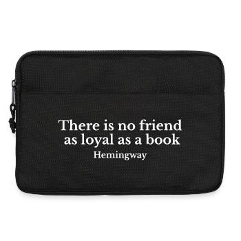 Hemingway Book Loyalty Quote Typography - Laptop bag 13" - black - Front