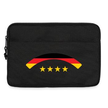 Deutsche Flagge – Deutschland - Laptoptasche 13" - Schwarz - Vorne