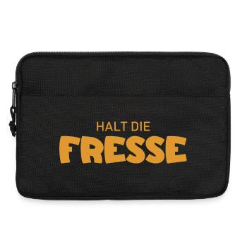 Halt die Fresse - Cooler Spruch - Laptoptasche 13" - Schwarz - Vorne