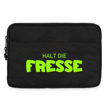 Halt die Fresse - Cooler Spruch - Laptoptasche 13" - Schwarz - Vorne