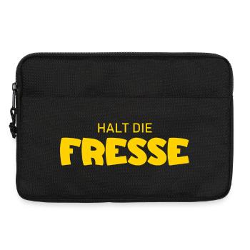 Halt die Fresse - Cooler Spruch - Laptoptasche 13" - Schwarz - Vorne
