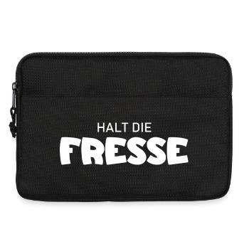 Halt die Fresse - Cooler Spruch - Laptoptasche 13" - Schwarz - Vorne