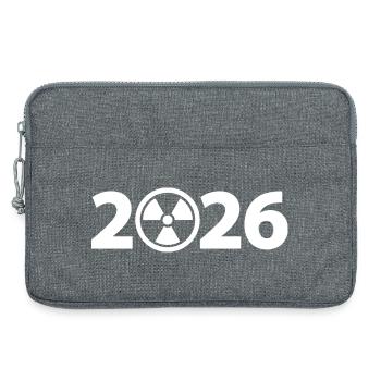 Attention Radioactive 2026, Radiation 2026 - Sacoche pour ordinateur portable 13 pouces - gris chiné - Devant