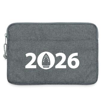 Ironing 2026, Ironing 2026 - Laptop bag 13" - heather grey - Front