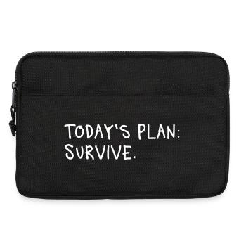 Today's Plan Survive Minimal Statement - Laptop bag 13" - black - Front
