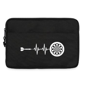 Darts Darts Darts Hoodie Heartbeat Heartbeat blanc - Sacoche pour ordinateur portable 13 pouces - noir - Devant