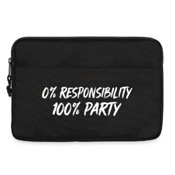 0% Verantwortung 100% Party - Laptoptasche 13" - Schwarz - Vorne