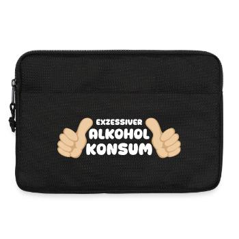 Excessive Alcohol Drinking Gift Funny - Laptop bag 13" - black - Front