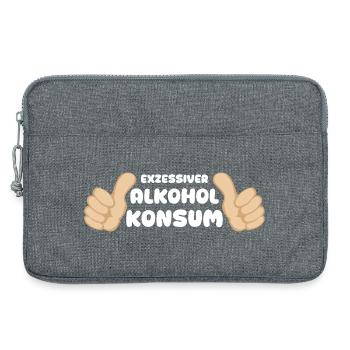 Exzessiver Alkoholkonsum Sauf Geschenk Lustig - Laptoptasche 13" - Grau meliert - Vorne