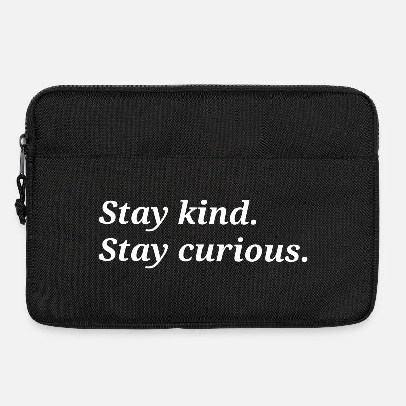 Bleib Kind. Bleib neugierig. - Laptoptasche 13" - Schwarz