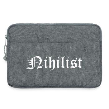 Nihilistisches, gotisches Logo-Design T-Shirt - Laptoptasche 13" - Grau meliert - Vorne