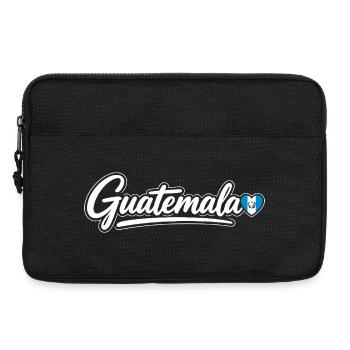 Scénario guatémaltèque avec drapeau Amour du cœur - Sacoche pour ordinateur portable 13 pouces - noir - Devant
