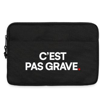 C’est pas grave - Sacoche pour ordinateur portable 13 pouces - noir - Devant