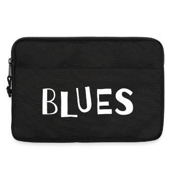 Distressed Blues Typography - Laptop bag 13" - black - Front