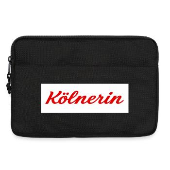 Kölnerin Schriftzug - Laptoptasche 13" - Schwarz - Vorne